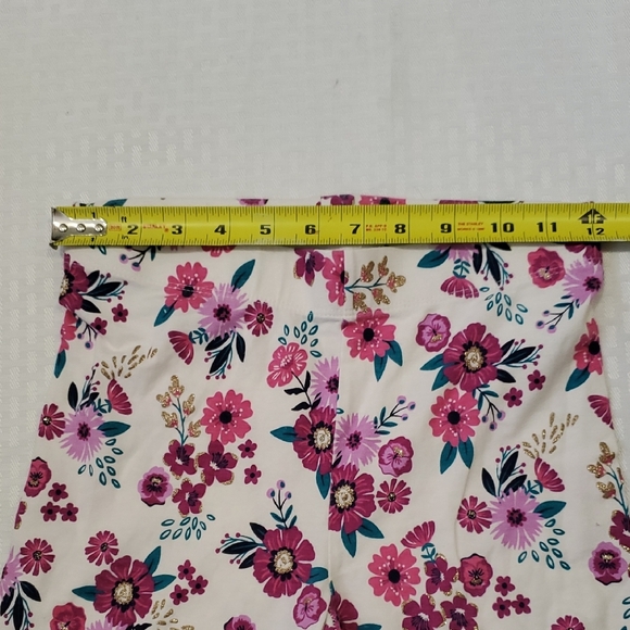 Isaac Mizrahi Kids Floral Leggings - Pink and Purple - Picture 7 of 9